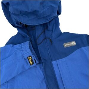 REI Goretex XCR Rain Jacket Men's Unisex Small Blue Hood Pockets